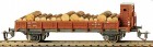 14631 Tillig Low side car X with brakemans cabin and timber load